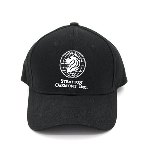 Lion Embroidered Black Cotton Baseball Cap