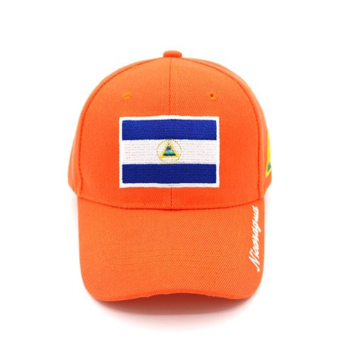 Orange Patch Embroidery Cotton Baseball Cap