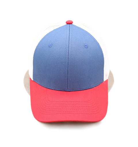 Blank Color Matching Cotton Trucker Net Hat