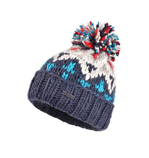 Artificial fur ball winter hat Korean style Snowboard wool Knit Hat with Faux Fur Pom Pom Winter Hat